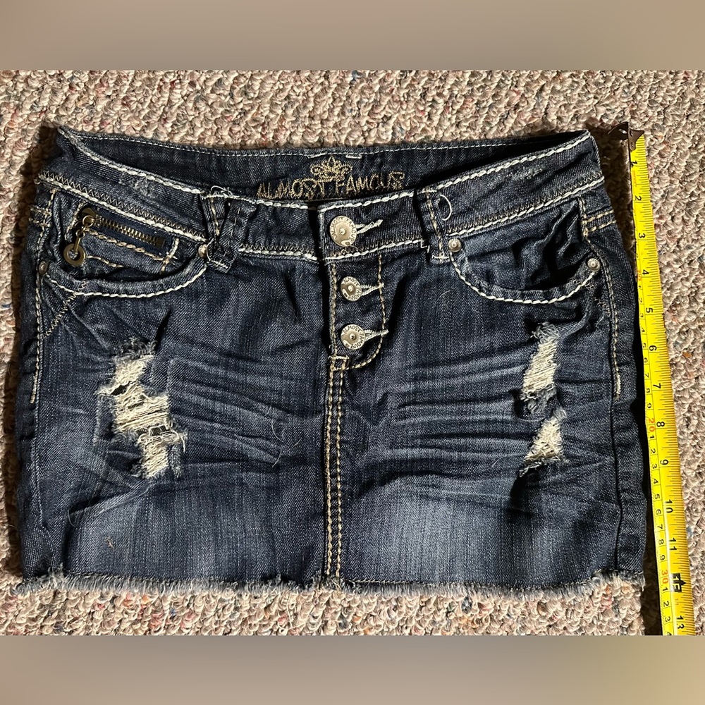 Juniors Almost Famous Jean Skirt